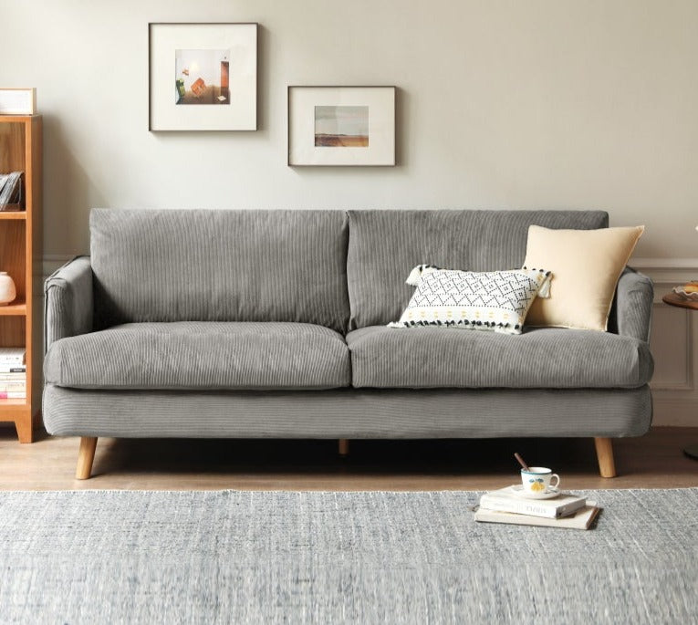 Velvet Retro Straight-row Sofa