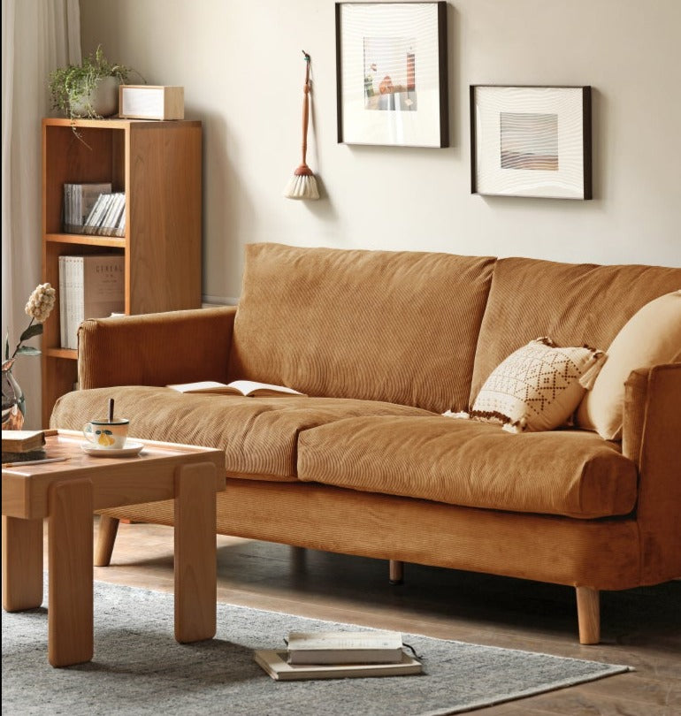 Velvet Retro Straight-row Sofa