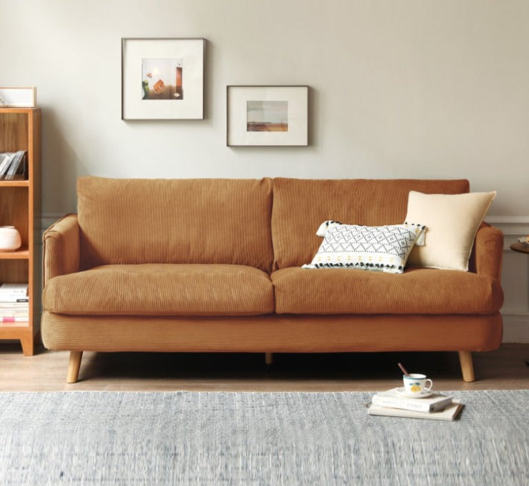Velvet Retro Straight-row Sofa