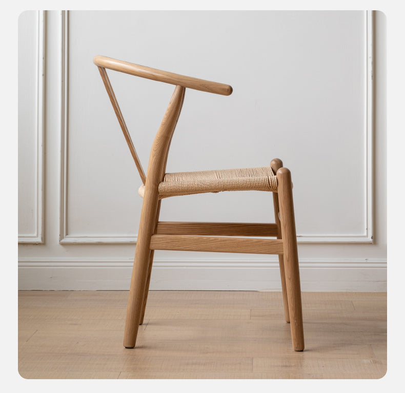 Ash Solid Wood Rope Wishbone Chair
