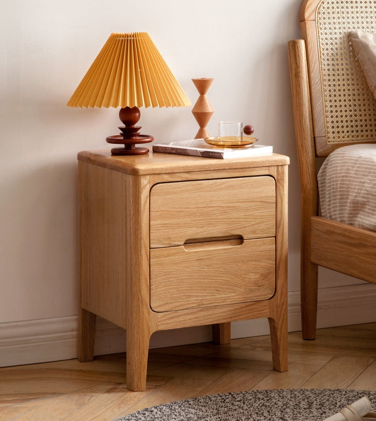 Oak solid wood Nightstand.