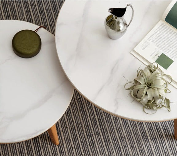 Oak, Black Walnut Solid Wood Coffee Table Slate Top