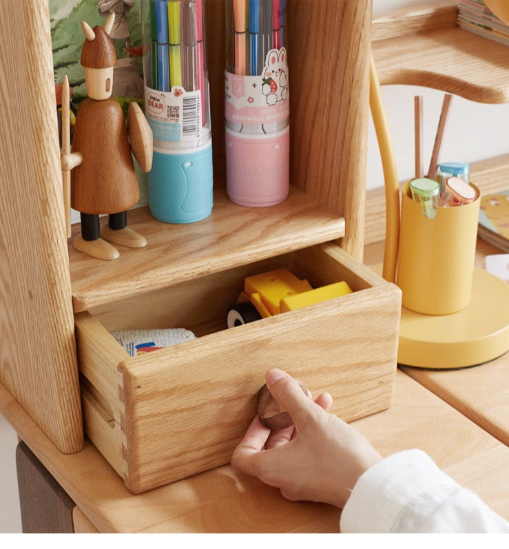 Oak, Beech Solid Wood Shelf Bookshelf