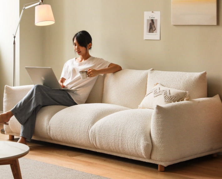Velvet Wabi-sabi Style Sofa.