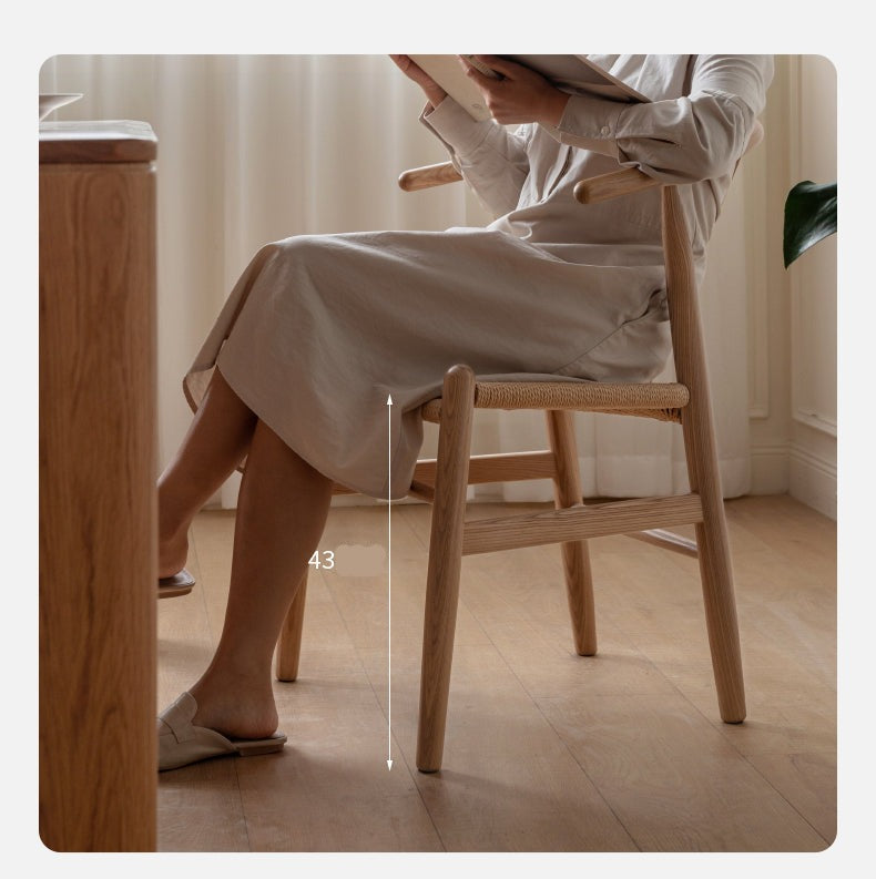 Ash Solid Wood Rope Wishbone Chair