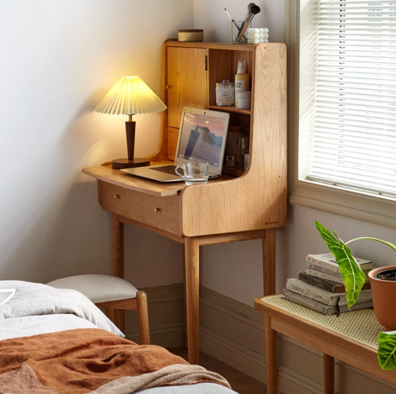 Oak Solid Wood, Solid Rubberwood Dressing Table, Makeup Table.