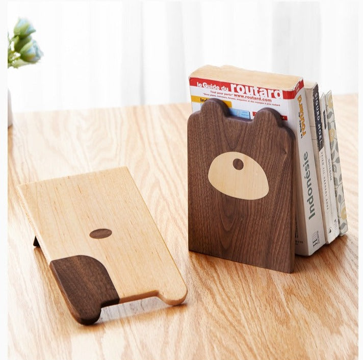 Solid Wood Book Creative Dog Bear Book Clip