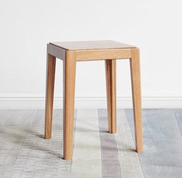Oak Solid Wood Foldable Dining Table With Rock Slab Surface