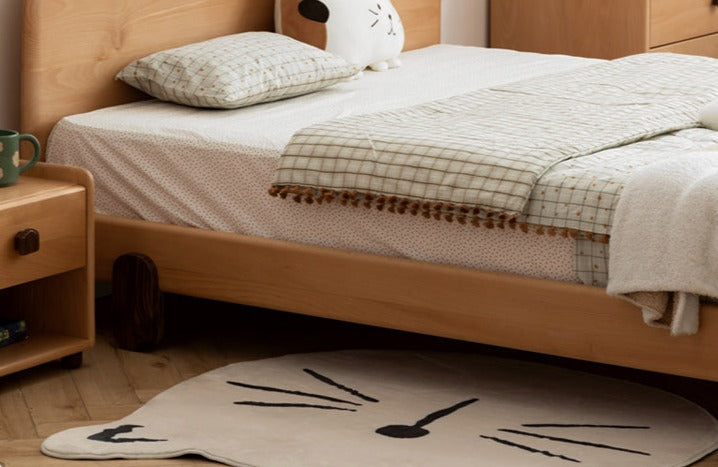 Oak solid wood children's bed<