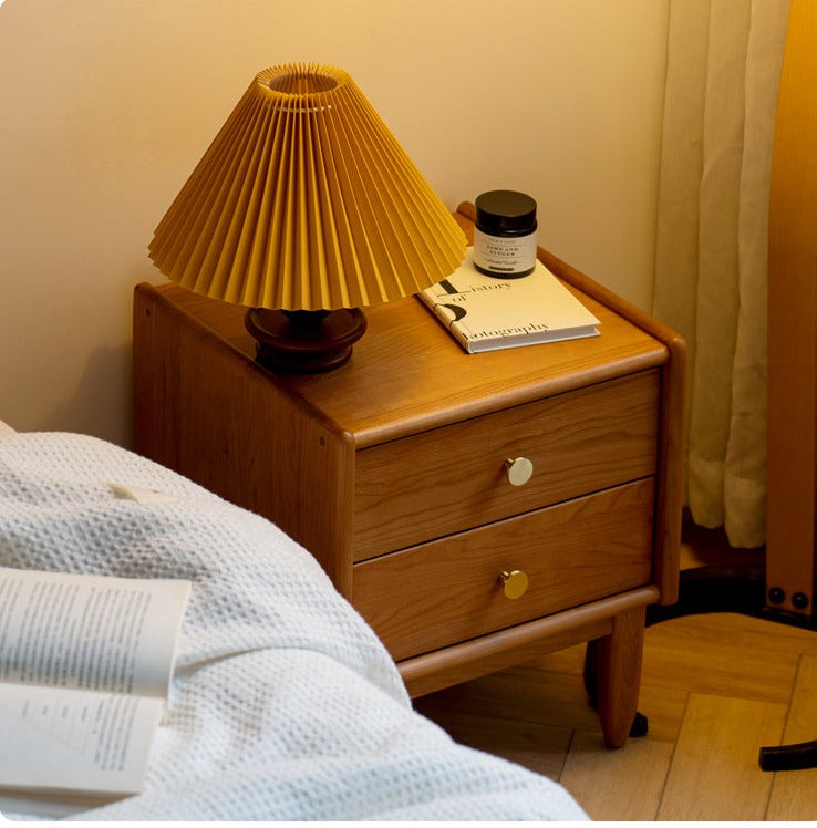 Ash, Cherry Solid Wood Nightstand.