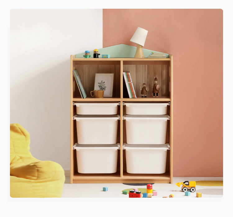 Beech Solid Wood Open Storage