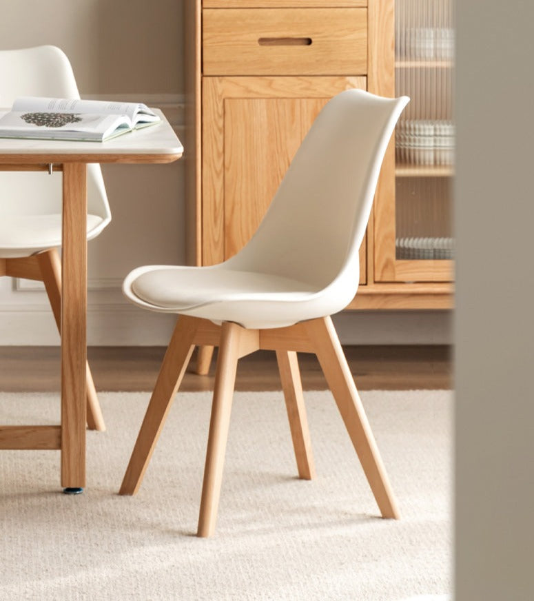 Oak, Beech Solid Wood Eames Chair 4 Pcs Set