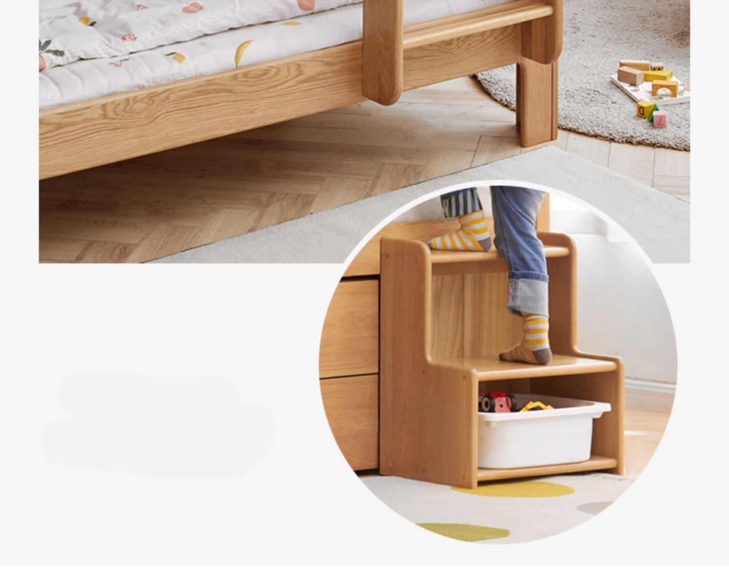 Oak solid wood Bunk Bed.