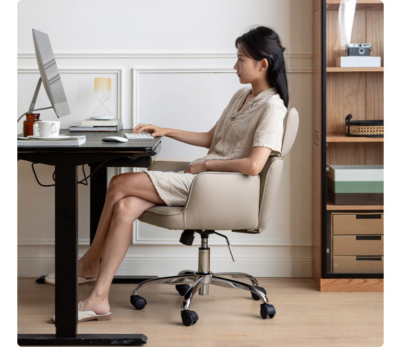 Organic Leather Lift Office Chair