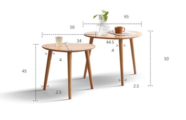 Oak Solid Wood Combination Shape Side Table