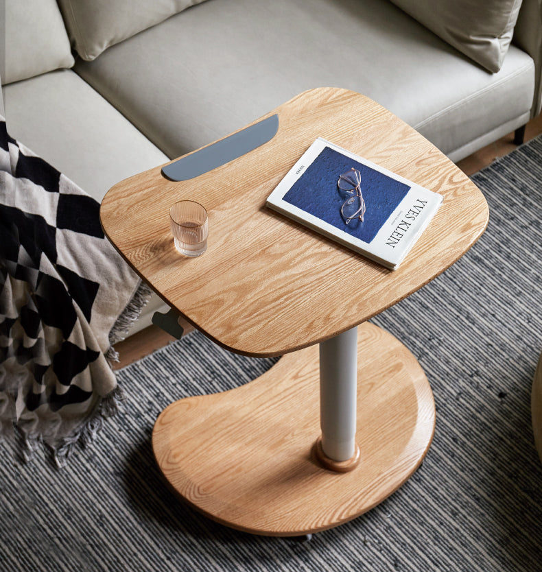 Oak Solid Wood Pneumatic Adjustable Standing Desk