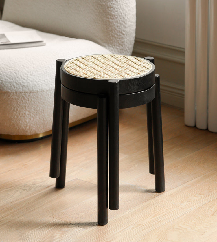 Oak Round Solid Wood Stool