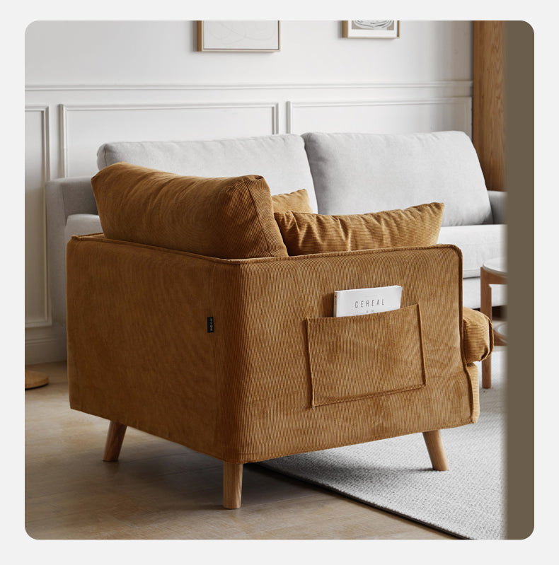 Retro Cozy Fabric Armchair)