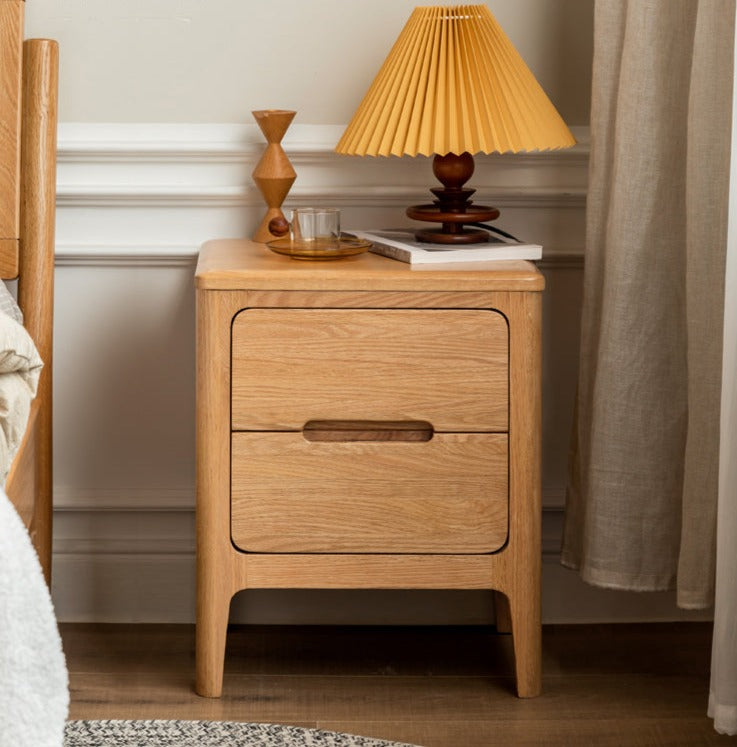 Oak solid wood Nightstand.