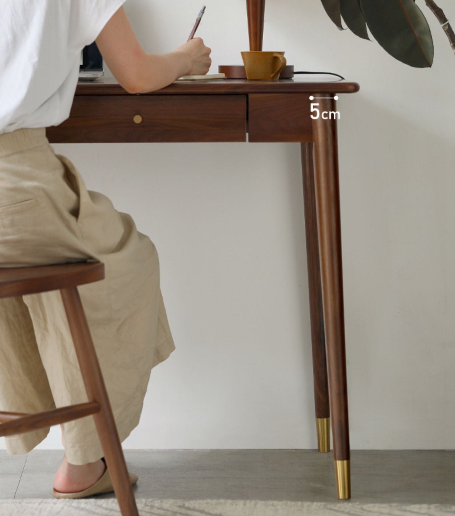 Solid Longan Hardwood, South American Walnut, Black Walnut Solid Wood Office Desk