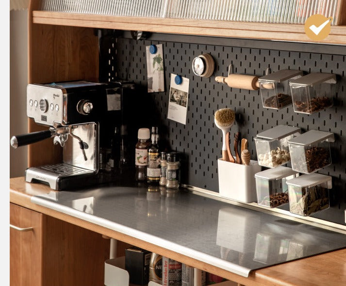 Cherry, Oak Solid Wood, Solid RubberWood Japanese Style Buffet Cabinet
