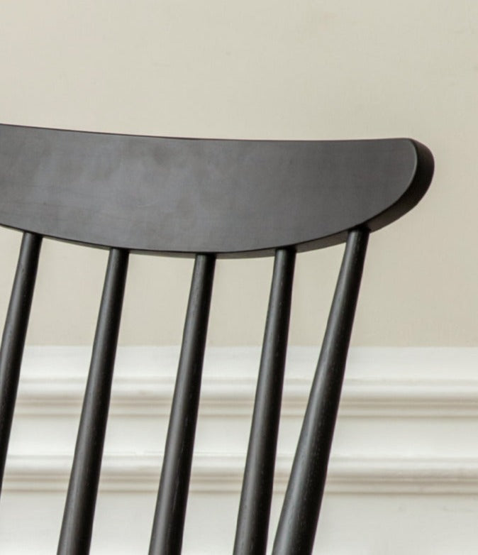 4 Pcs Oak Solid Wood Windsor Chair Smoked