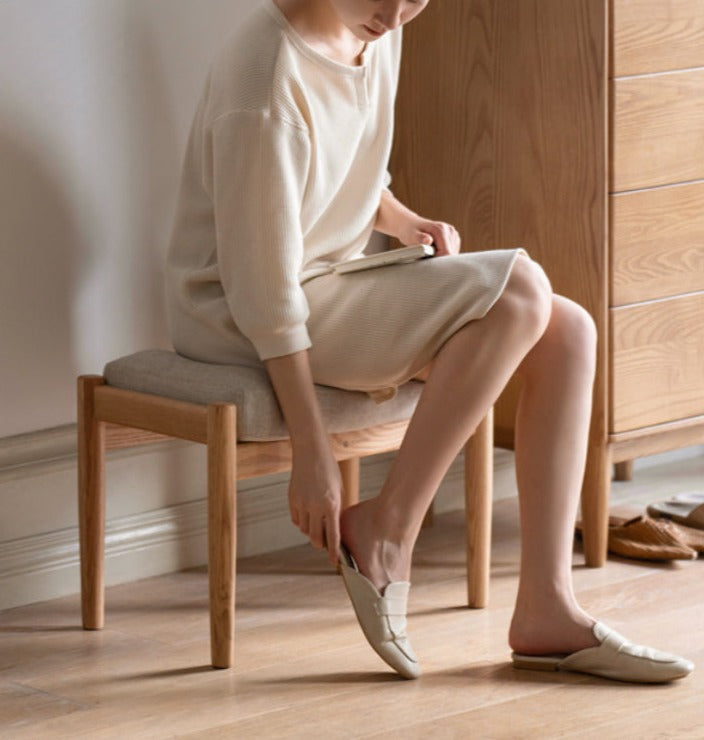 Oak Solid Wood Fabric or Leather Armchair
