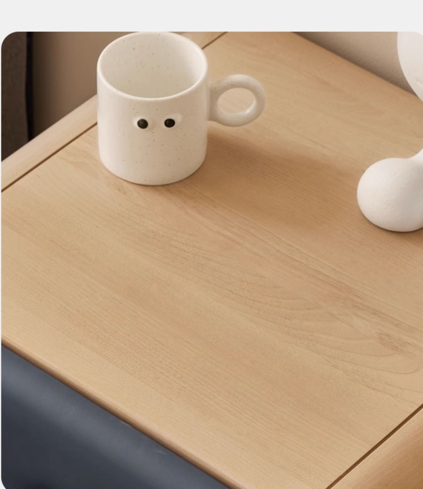 Kids nightstand birch solid wood l