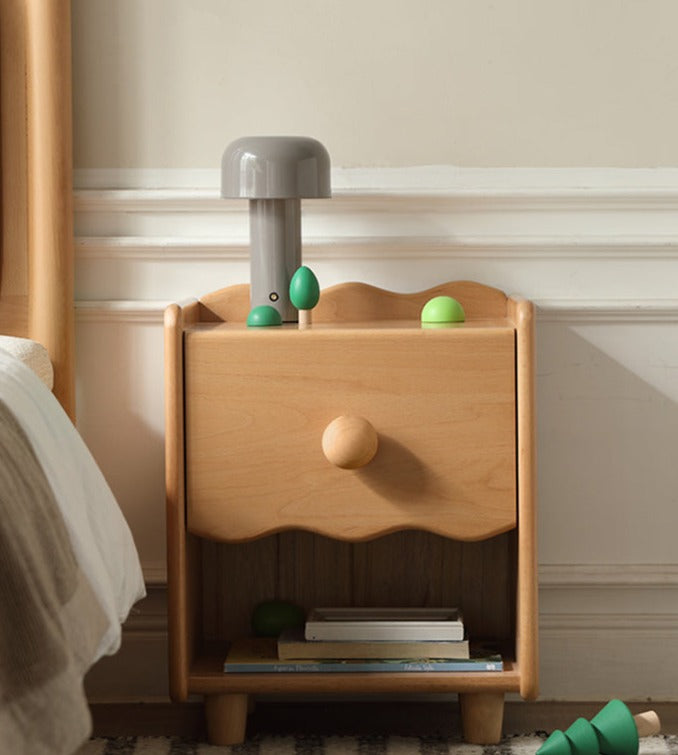 Beech Solid Wood Kids Nightstand