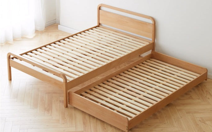 Beech Solid wood Space-saving bunk bed , mother's helper bed<