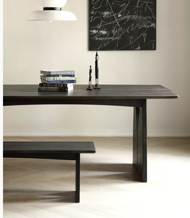 Oak Solid Wood Wabi Sabi Style Dining Table