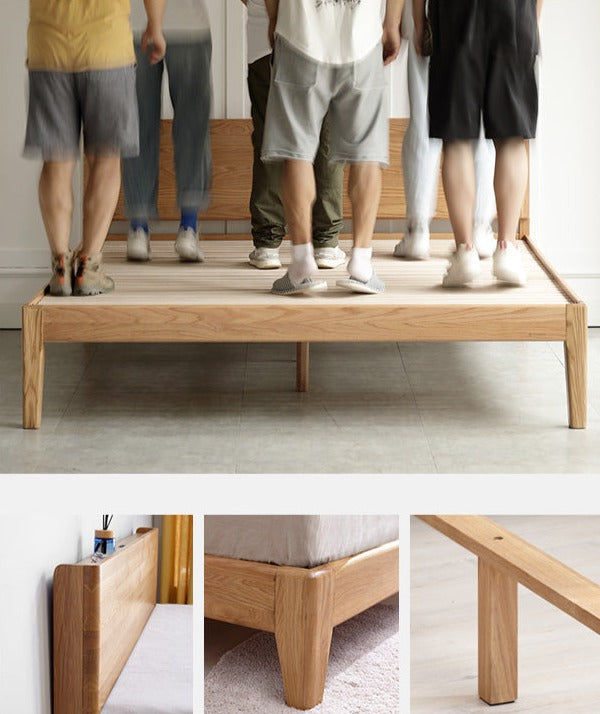Oak Solid Wood with LED Light Bed