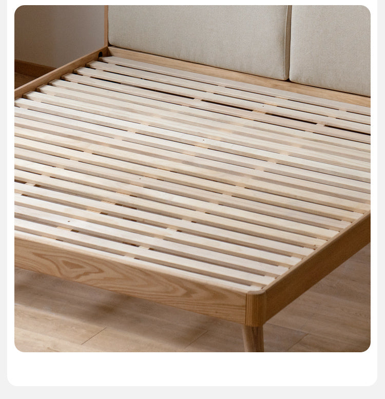 Rubberwood, Oak solid wood Soft Bed