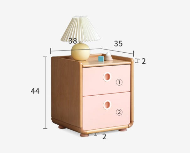 Beech Solid Wood Kids Nightstand