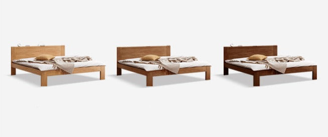 Oak, Rubberwood Solid Wood Bed - SPECIAL PRICE