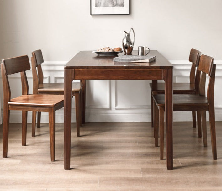 Black Walnut, Ash, Oak Solid Wood Dining Chair Set of 4
