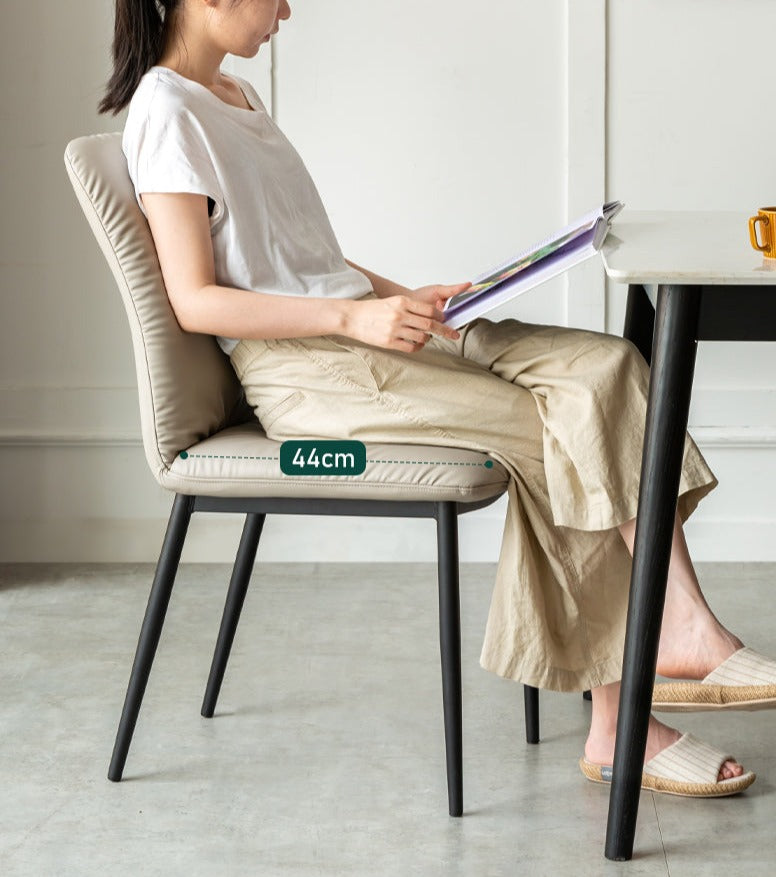 Organic Leather Soft Chair Set of 4