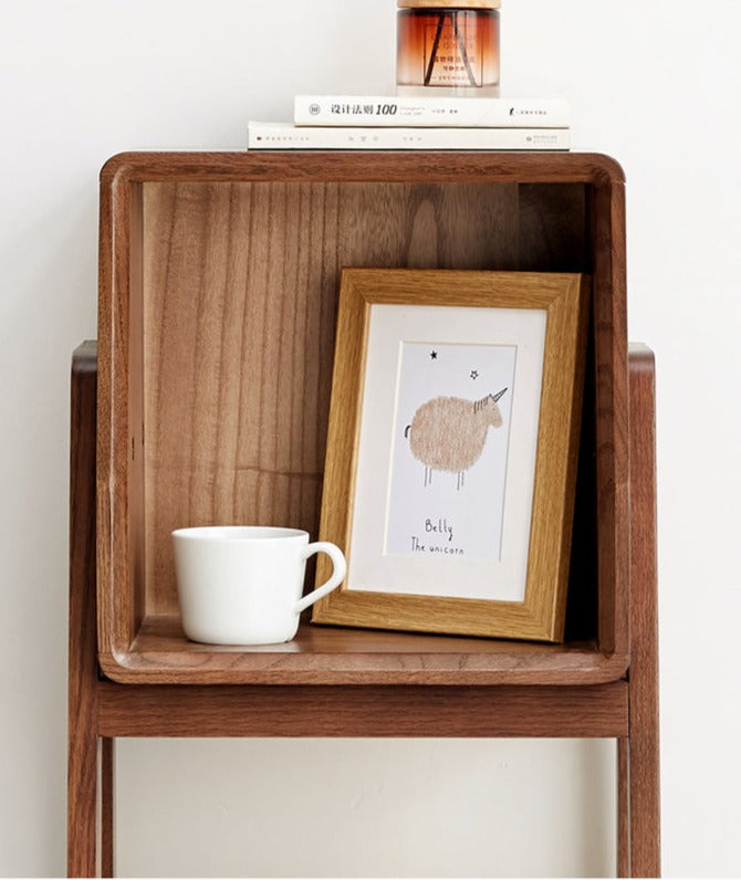 Oak Solid Wood Rack Nordic Side Cabinet.