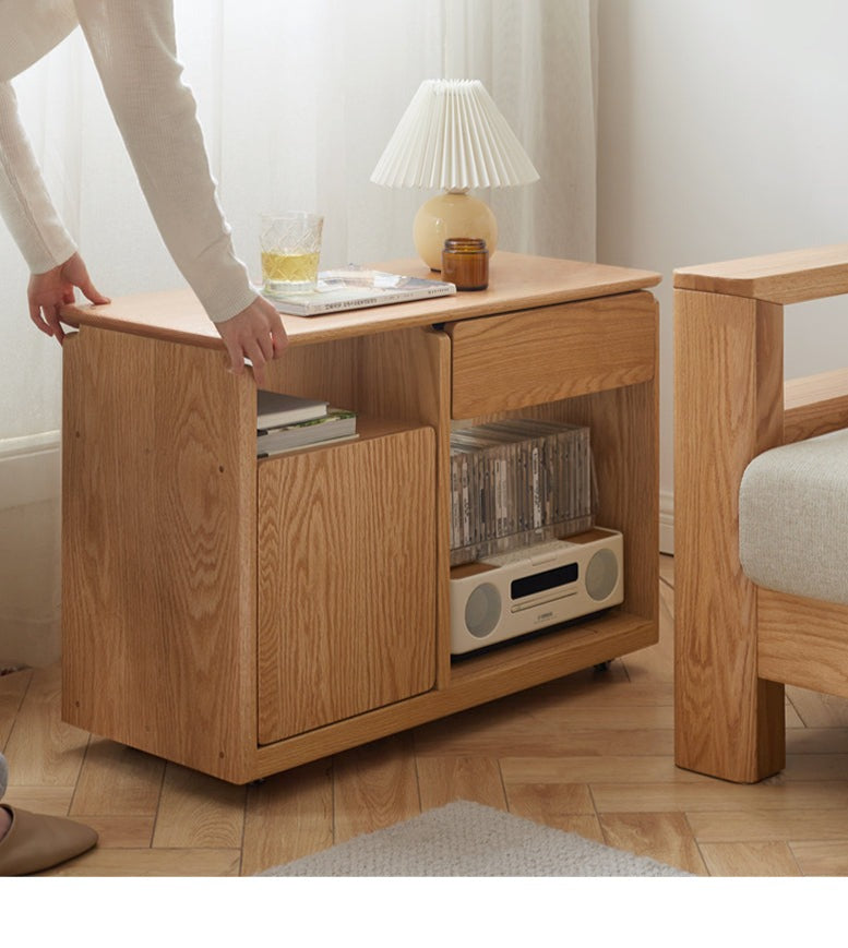 Black Walnut, Oak, Ash Solid Wood Side Cabinet
