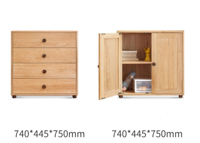 Beech solid wood Mid-high bed with slanting ladder<