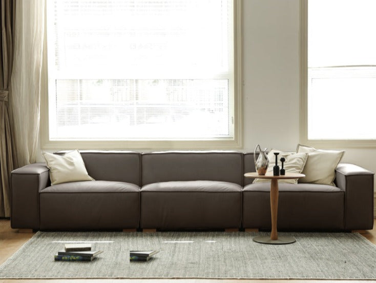 Luxury Сow Leather Sofa, Technical Fabric Sofa.