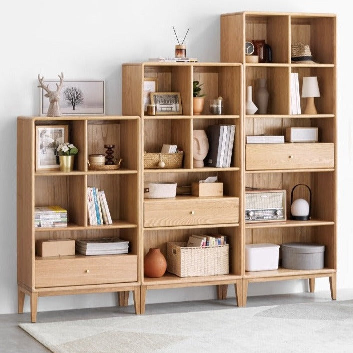 Oak Solid Wood Bookcase Bookshelf
