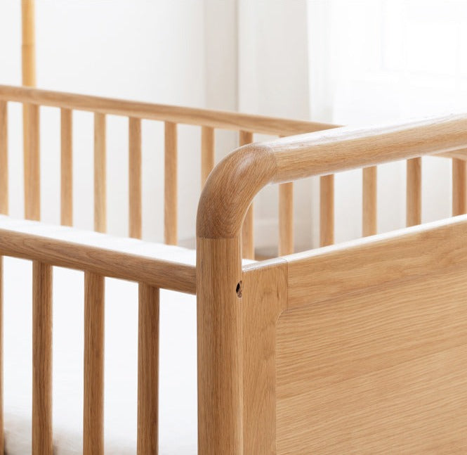 Oak Solid Wood Multi-functional Toddler Bed