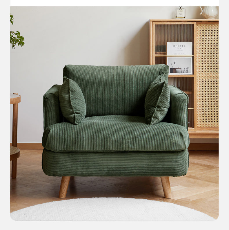 Retro Cozy Fabric Armchair)