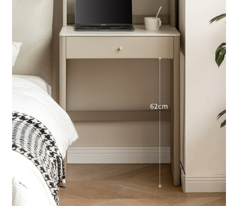 Poplar Solid Wood Office Desk, Small Dressing Table Slate Top