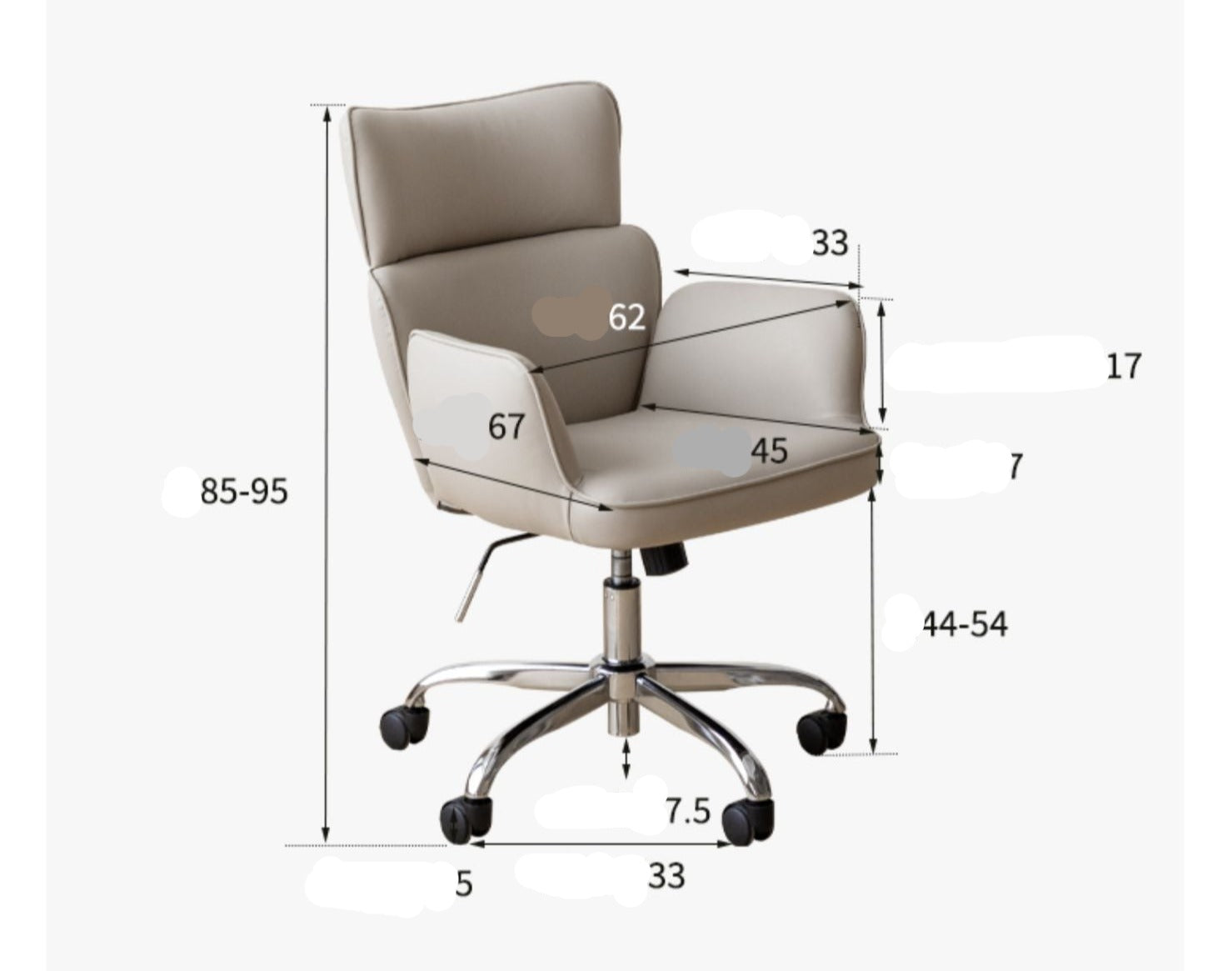 Organic Leather Lift Office Chair