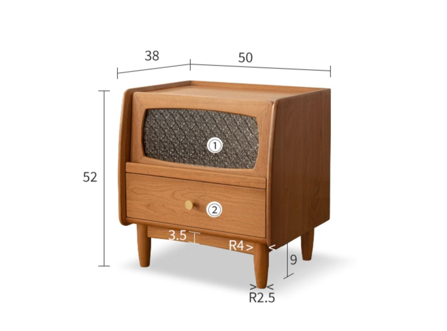 Cherry solid wood Nightstand.