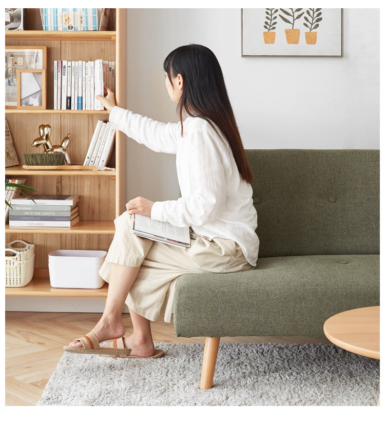 Beech Solid Wood Sleeper Sofa Modern Minimalist.