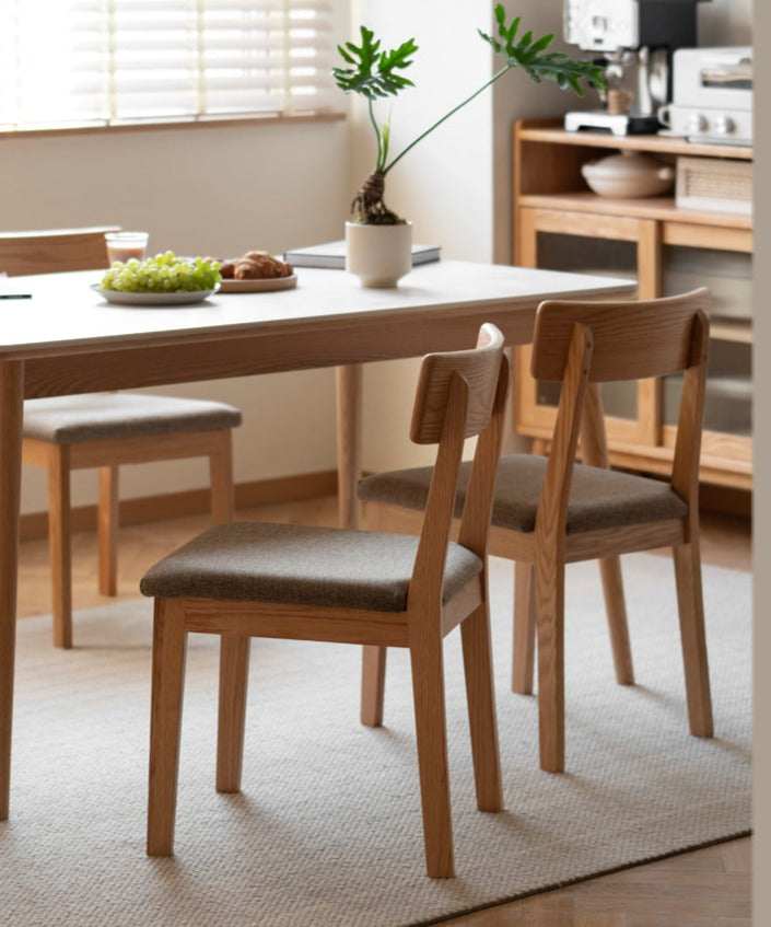 Black Walnut, Ash, Oak Solid Wood, Solid Rubberwood Dining Chair Set of 4