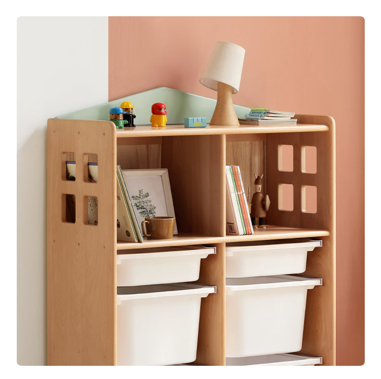 Beech Solid Wood Open Storage